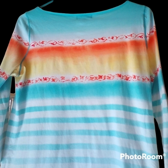 Ralph Lauren 3/4 Sleeve Multicolor Knit Top EUC - Picture 4 of 7